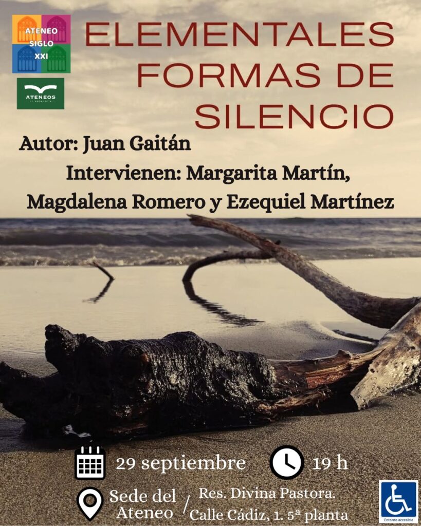 Presentación del libro/poemario: \"Elementales formas de silencio\", de Juan Gaitán